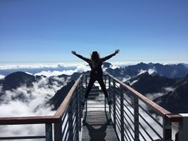 woman at mountain top
