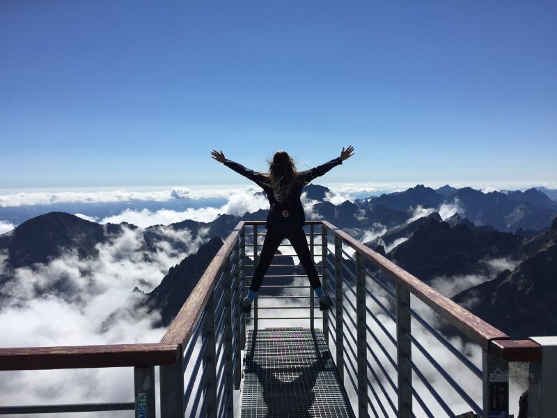 woman at mountain top