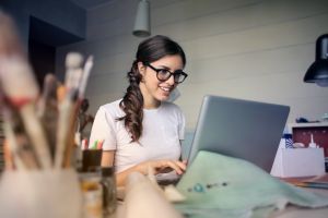 Woman on Notebook