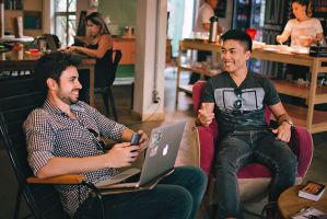 Men with laptop