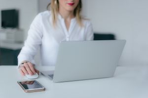 Woman at laptop