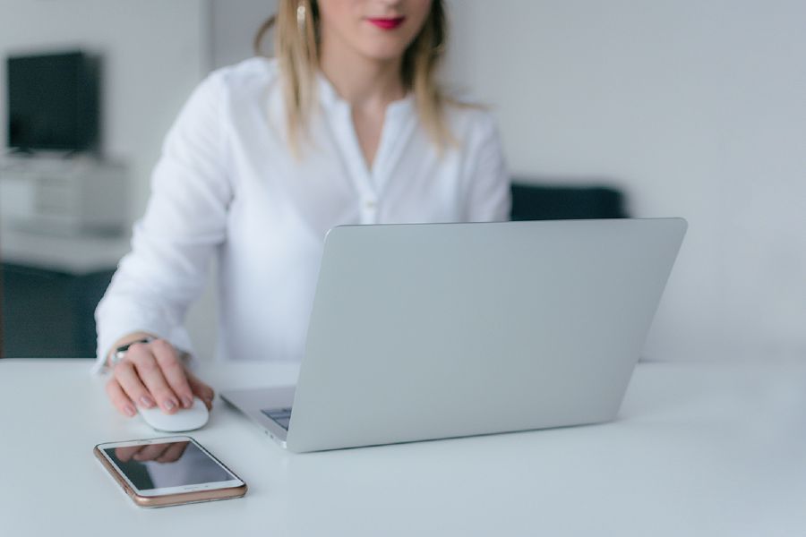 Woman at laptop